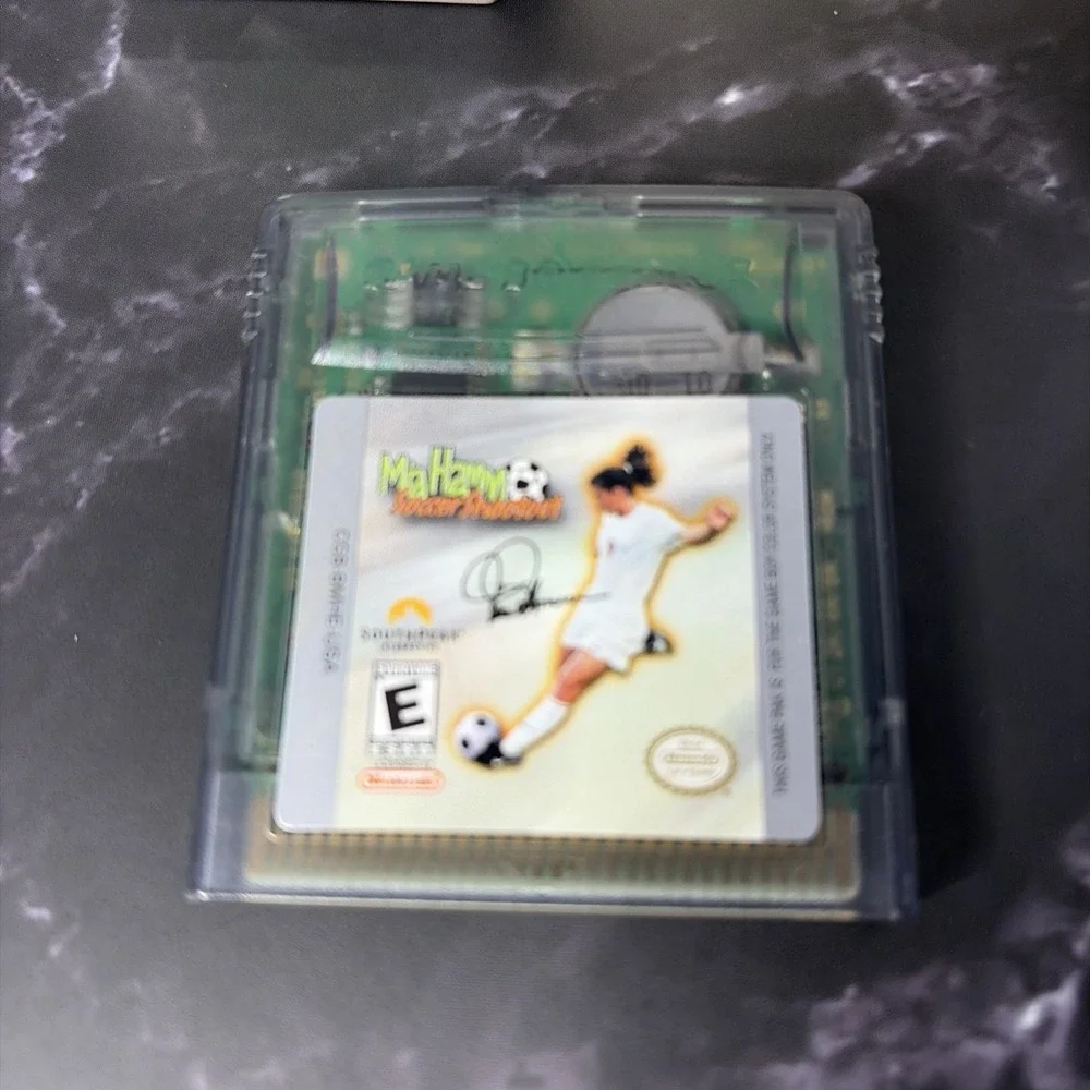 Game Boy & Color Nintendo Lot - Soccer Mania, Mia Hamm, Balloon Kid & Marble Mad